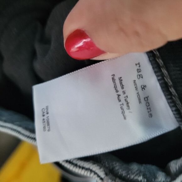 31 RAG & BONE CASEY HIGH RISE ANKLE FLARE HARLEY RAW EDGE HEM GRAY JEANS - Picture 4 of 10